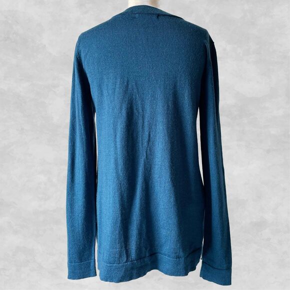 Orvis Teal Merino Wool V Neck Pullover Long Sleeve Sweater - Women's Size XS - Picture 5 of 8